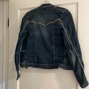 Bebe Jean Jacket with White Piping